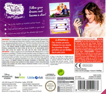 Disney Violetta - Rhythm & Music (Europe)(En,Fr,Es,Ge,It,Po) box cover back